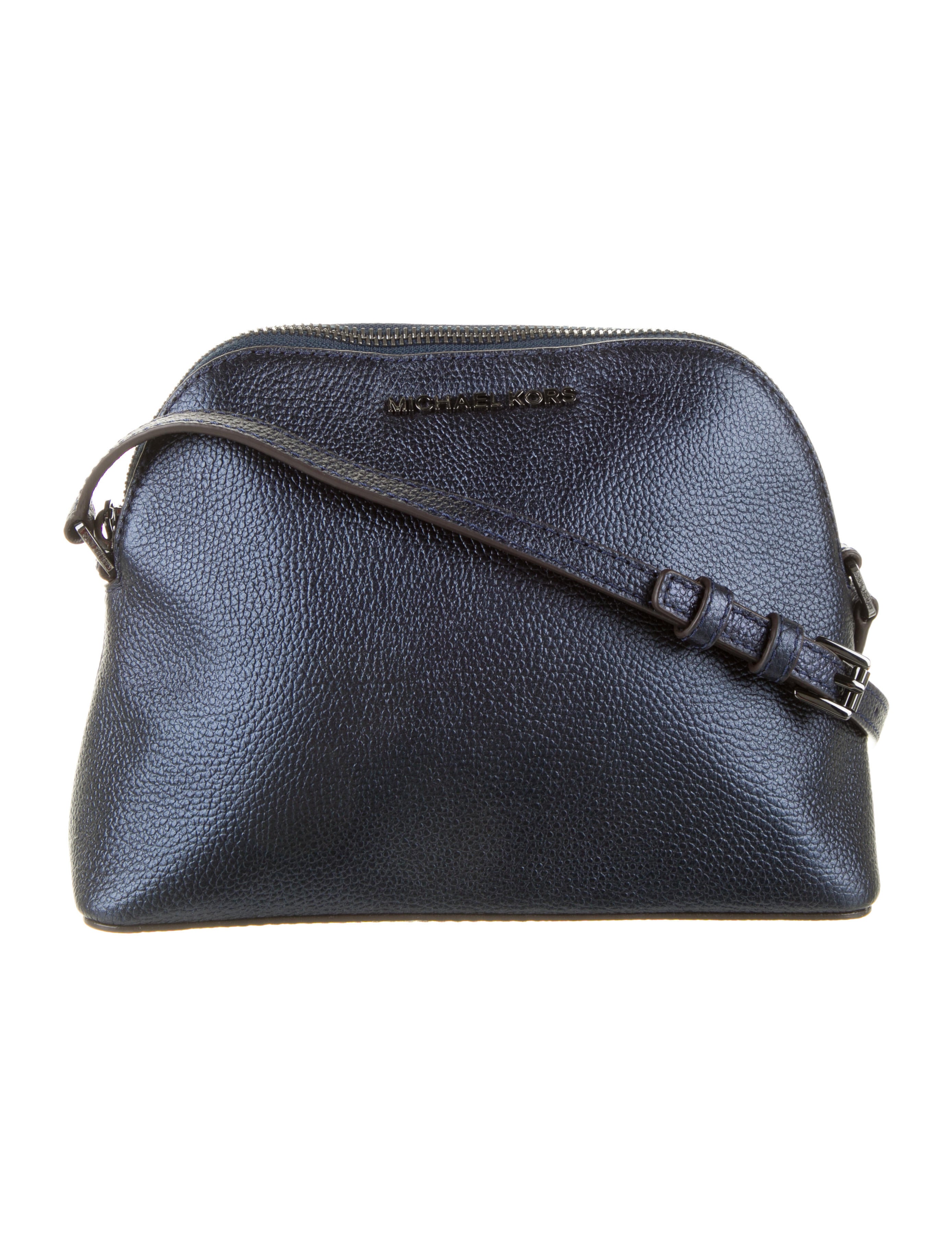 Michael Kors Solid Leather Crossbody Bag Blue Crossbody Bags, Handbags MIC206740 The RealReal