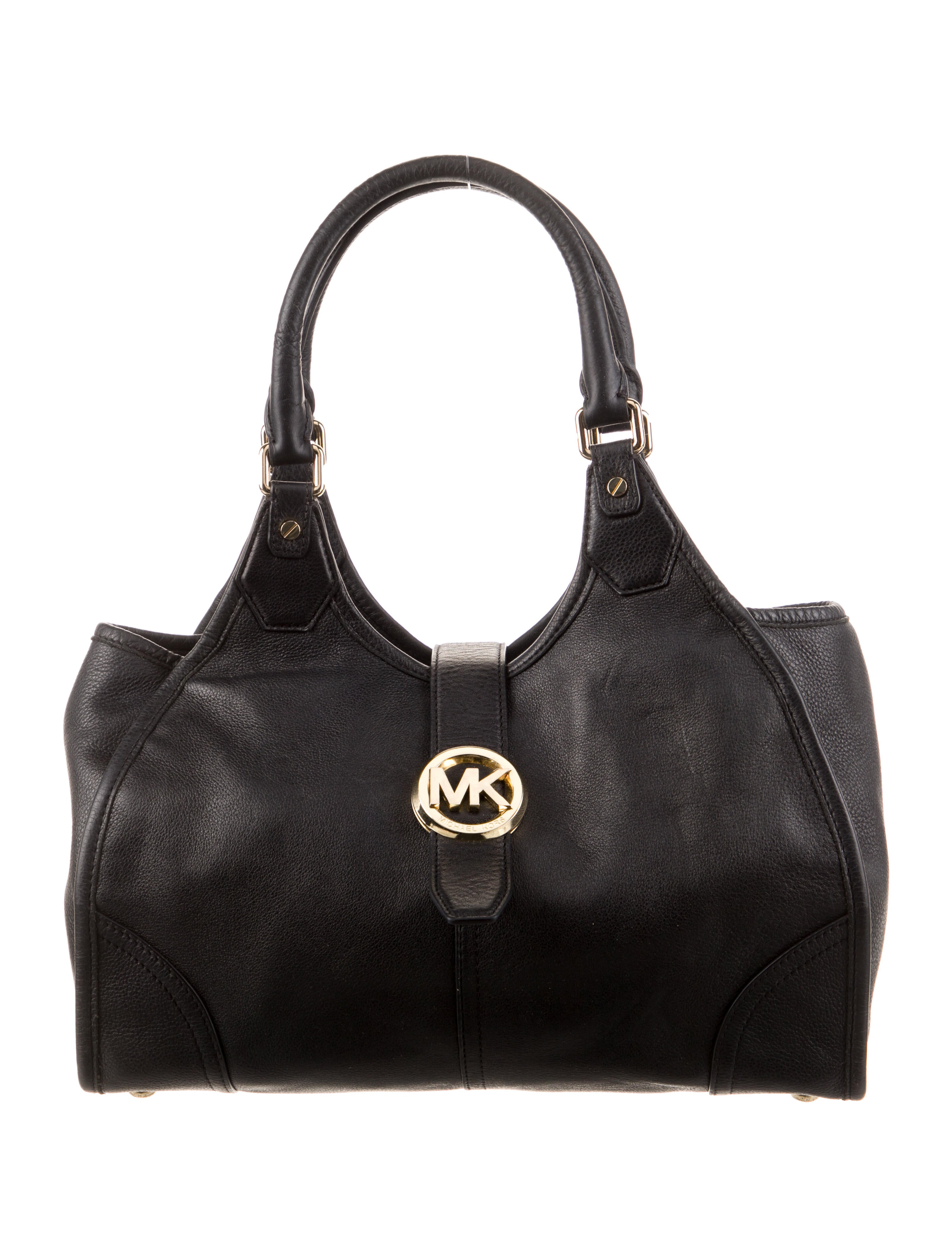 Michael Kors Leather Shoulder Bag Black Shoulder Bags, Handbags