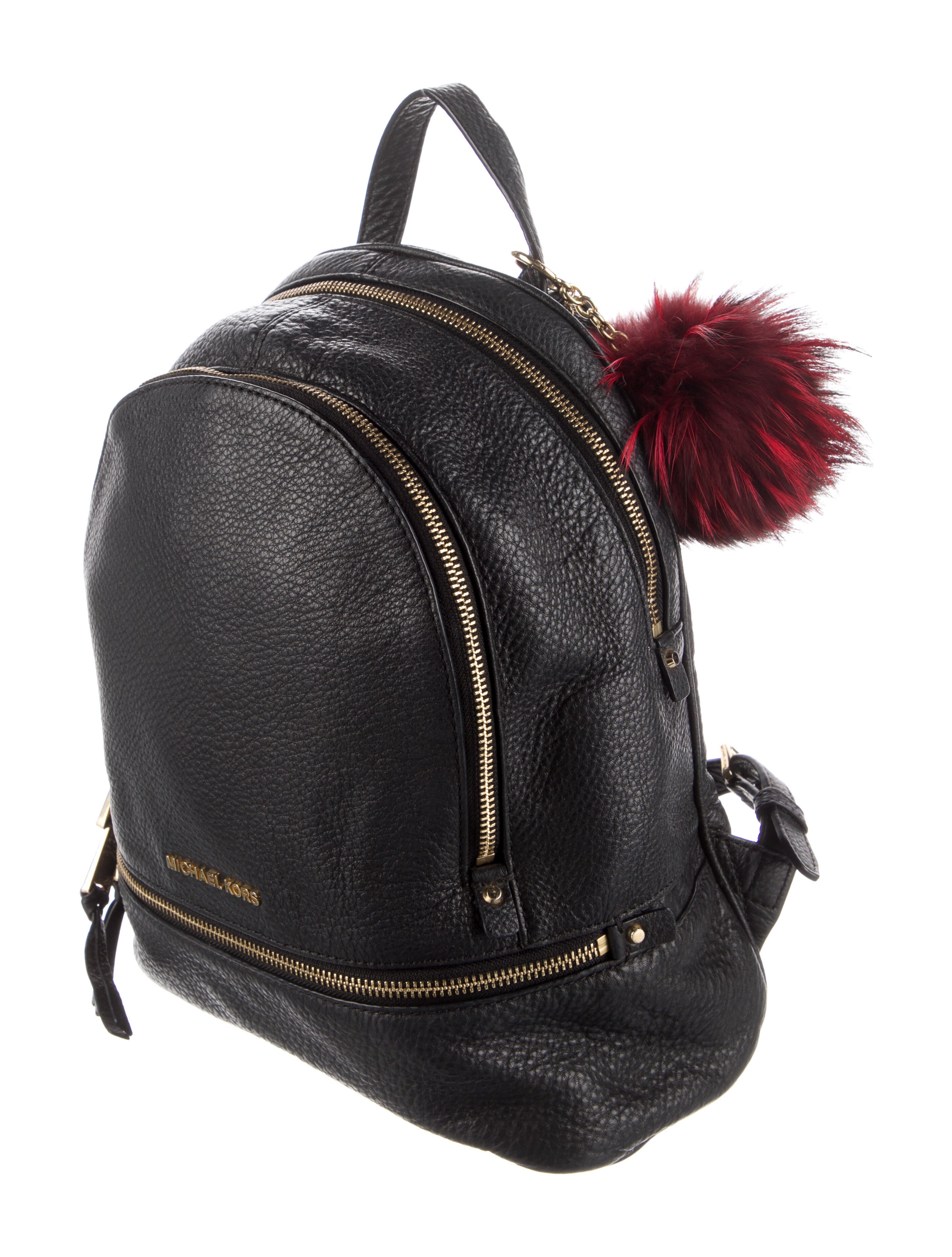 Michael Michael Kors LeatherTrimmed Monogram Backpack Brown Backpacks, Handbags WM523782