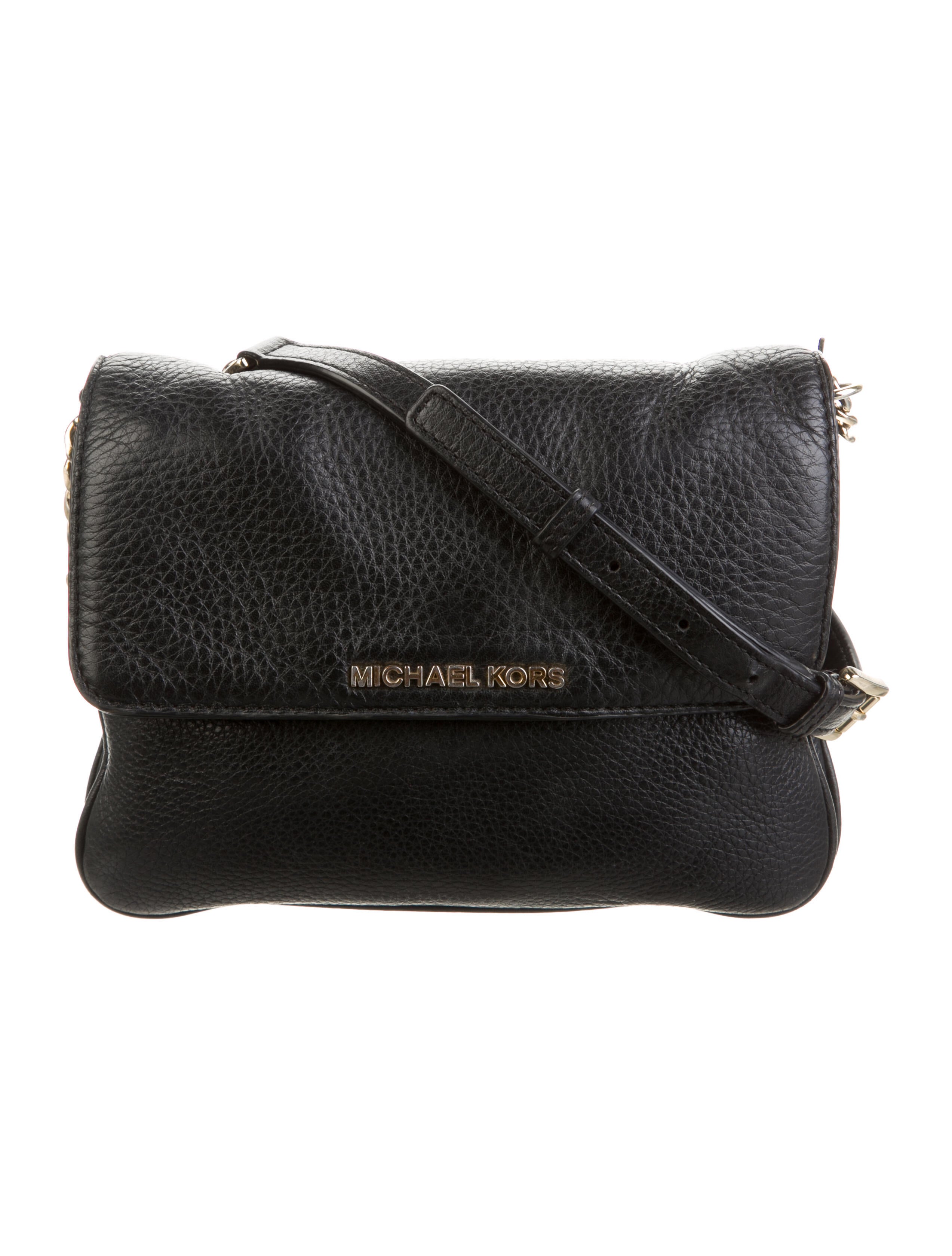 Michael Kors Leather ChainLink Crossbody Bag Black Crossbody Bags