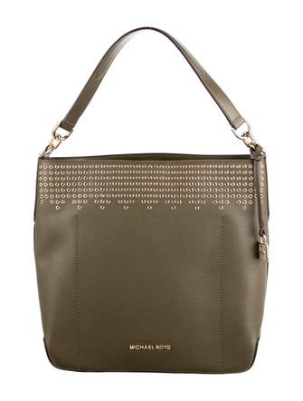 Michael Kors Leather Embellished Bucket Bag