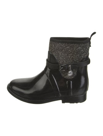 Michael Kors Rubber Animal Print Riding Boots