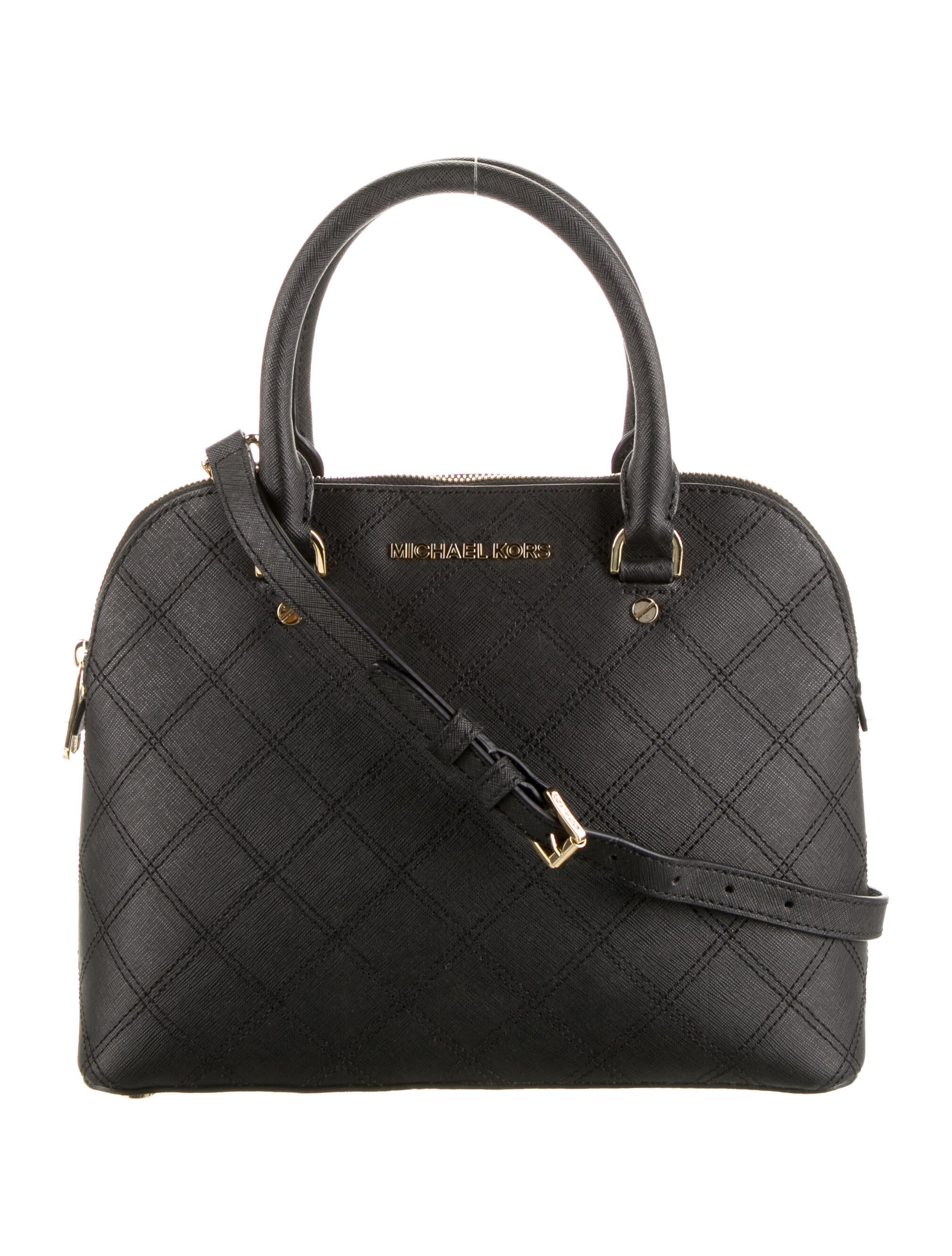 Michael Kors Saffiano Leather Handle Bag Black Handle Bags, Handbags