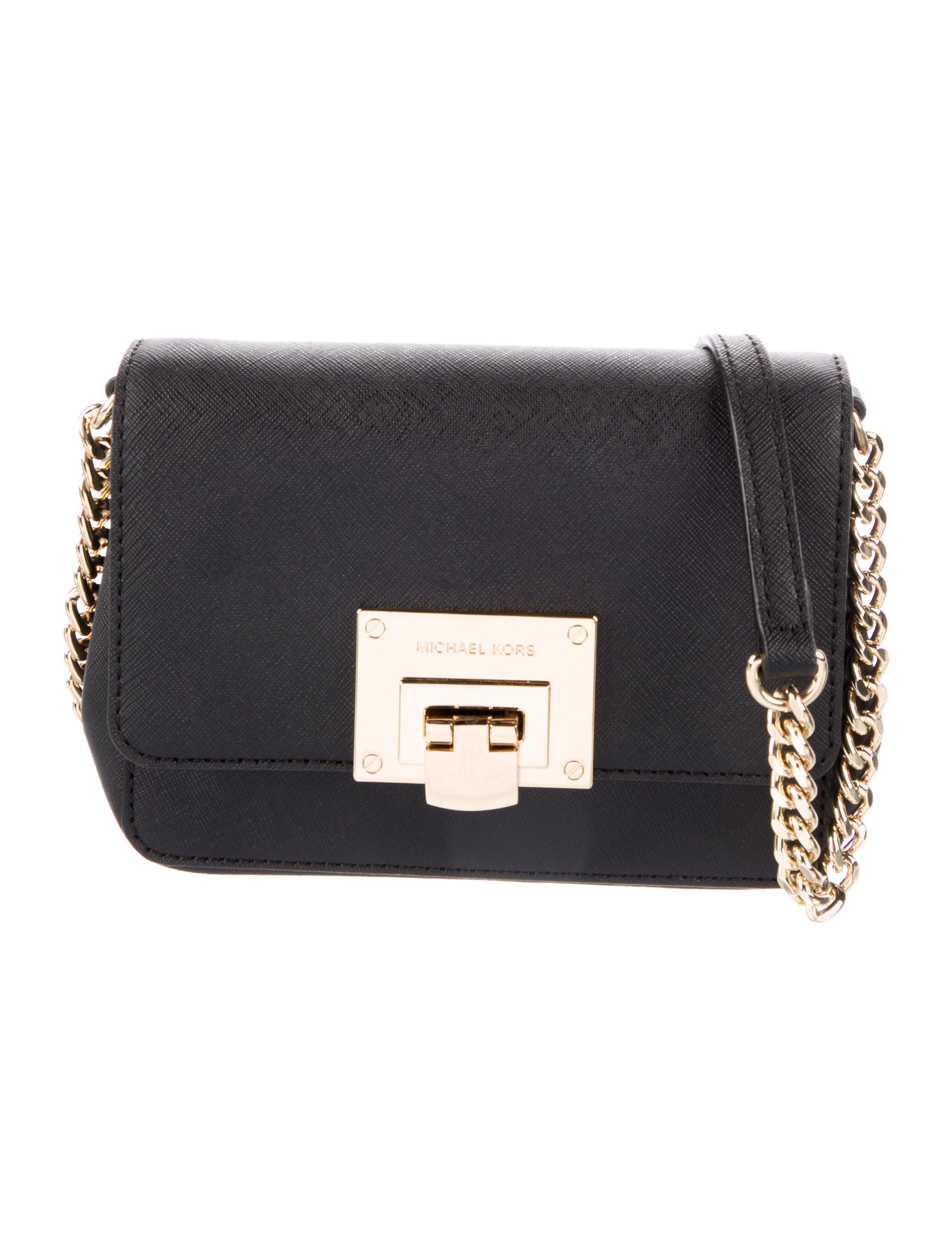 Michael Kors Quilted Leather Crossbody Bag Black Crossbody Bags