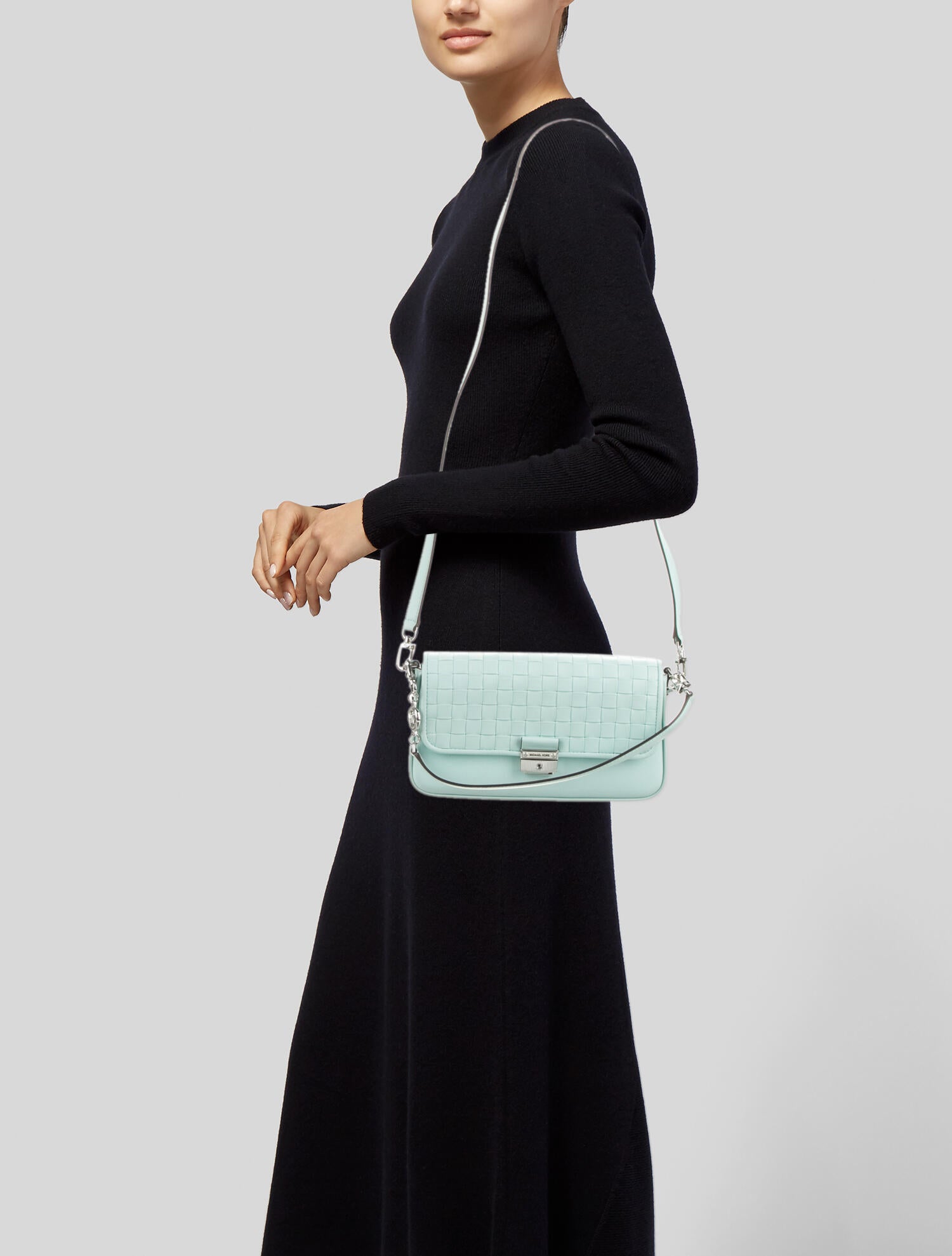 Michael Kors Woven Leather Shoulder Bag