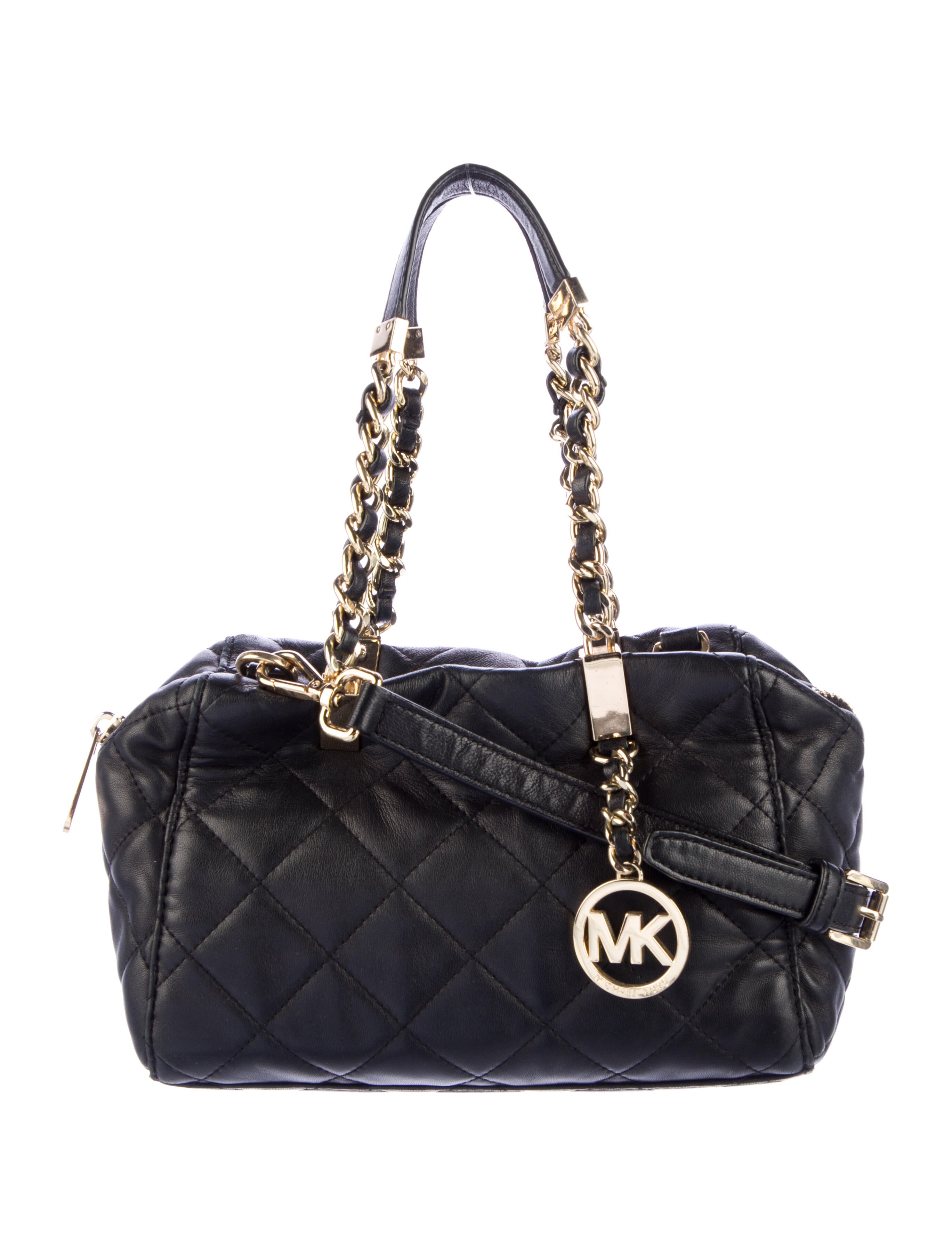 Michael Kors Quilted Leather Crossbody Bag Black Crossbody Bags