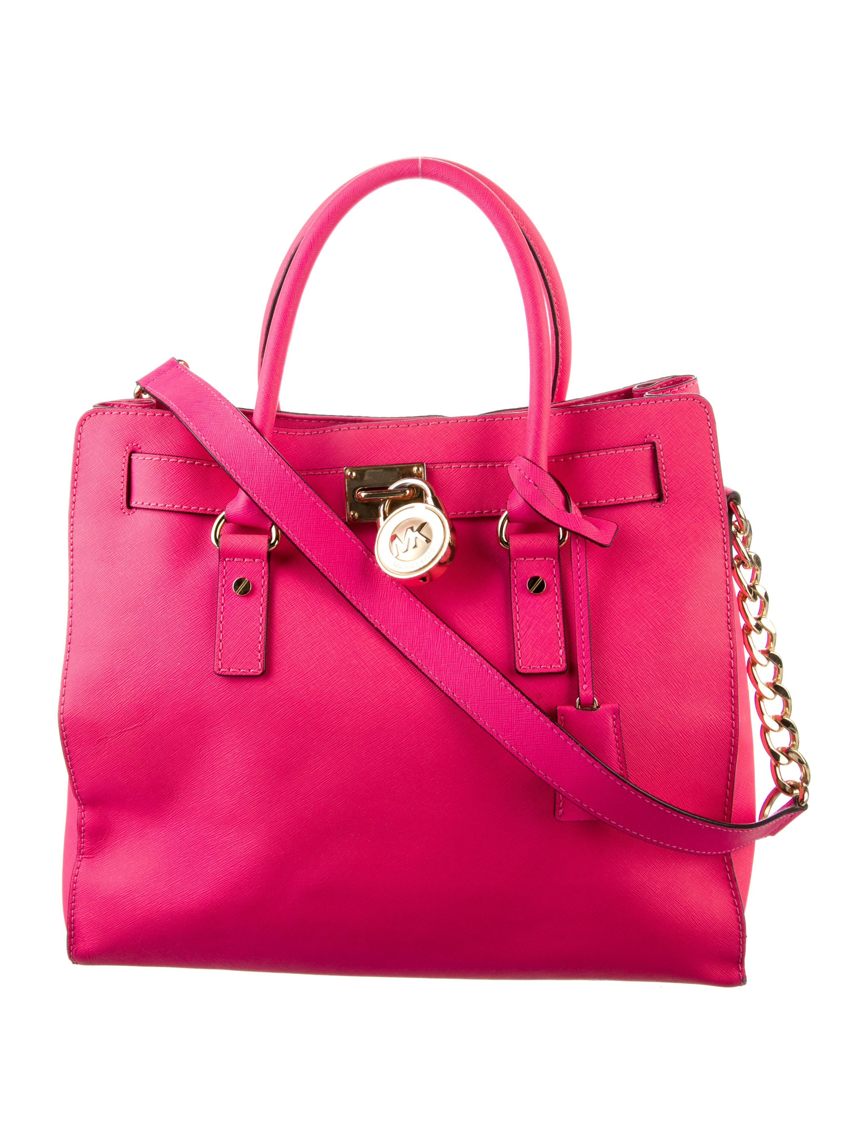 Michael Kors Leather Studded Shoulder Bag Pink Shoulder Bags