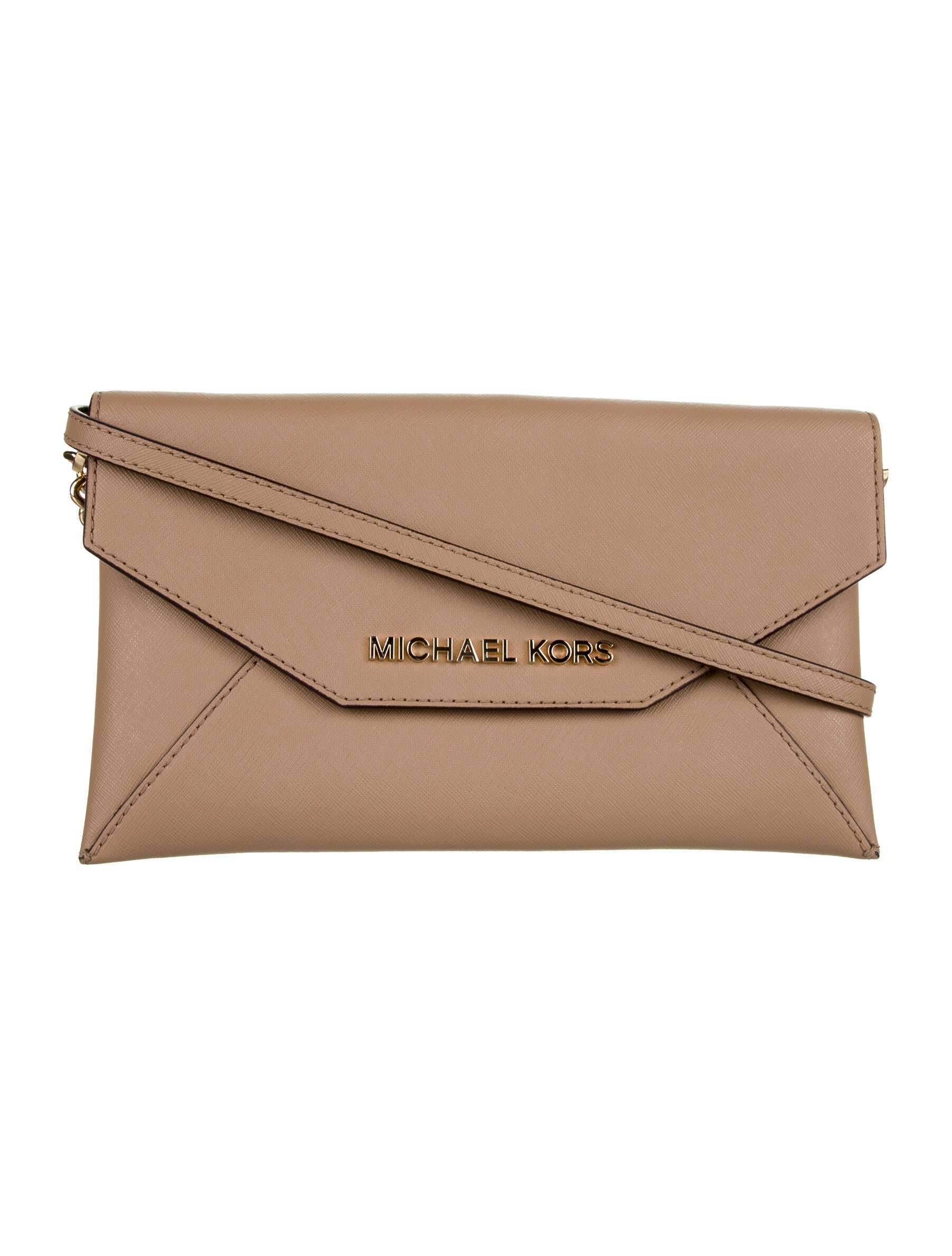 Michael Michael Kors ChainLink Saffiano Leather Crossbody Bag Brown