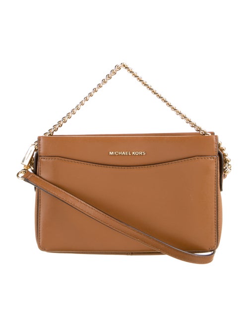 Michael Michael Kors Chain-Link Leather Crossbody Bag