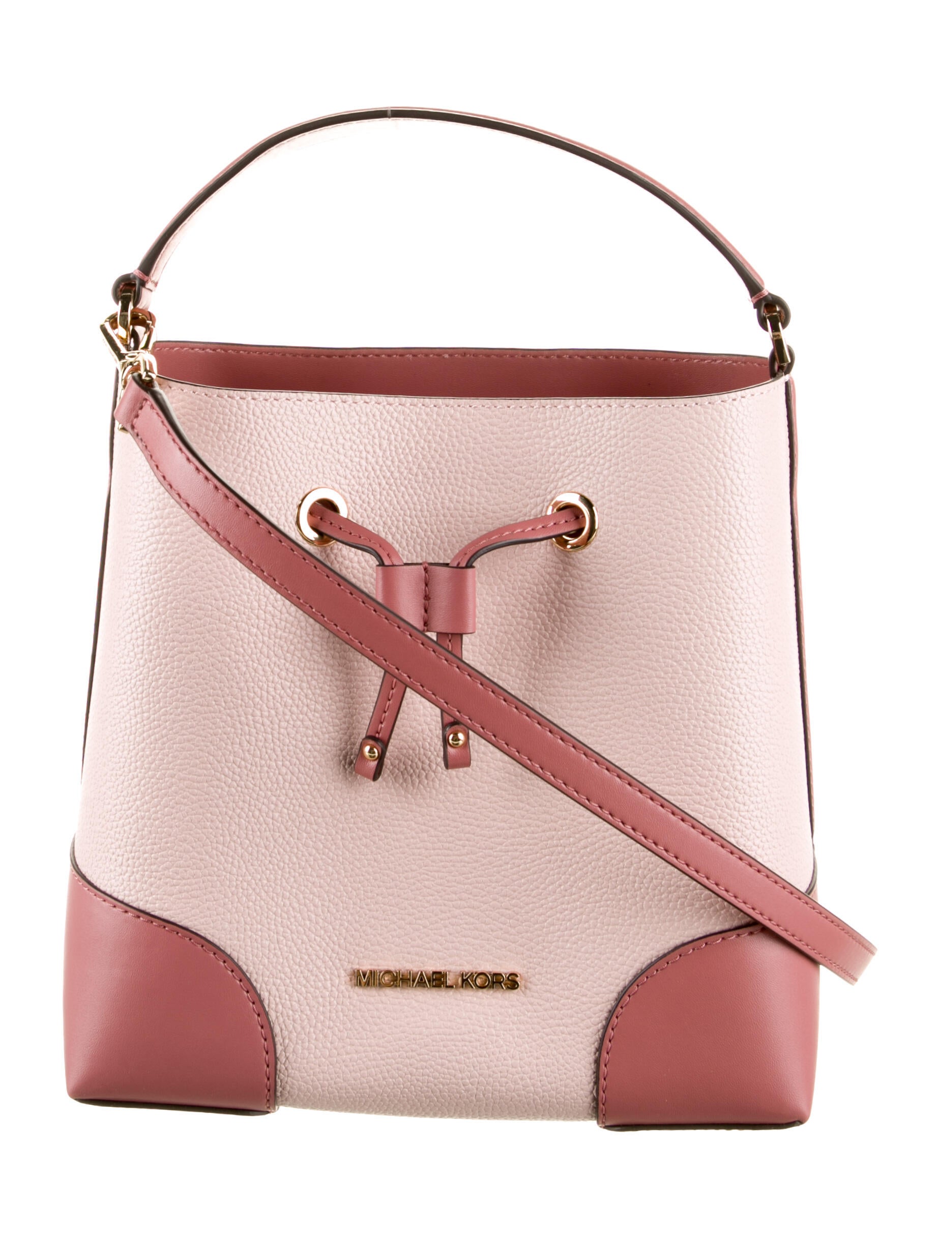 Michael Kors Leather Bucket Bag Pink Bucket Bags, Handbags