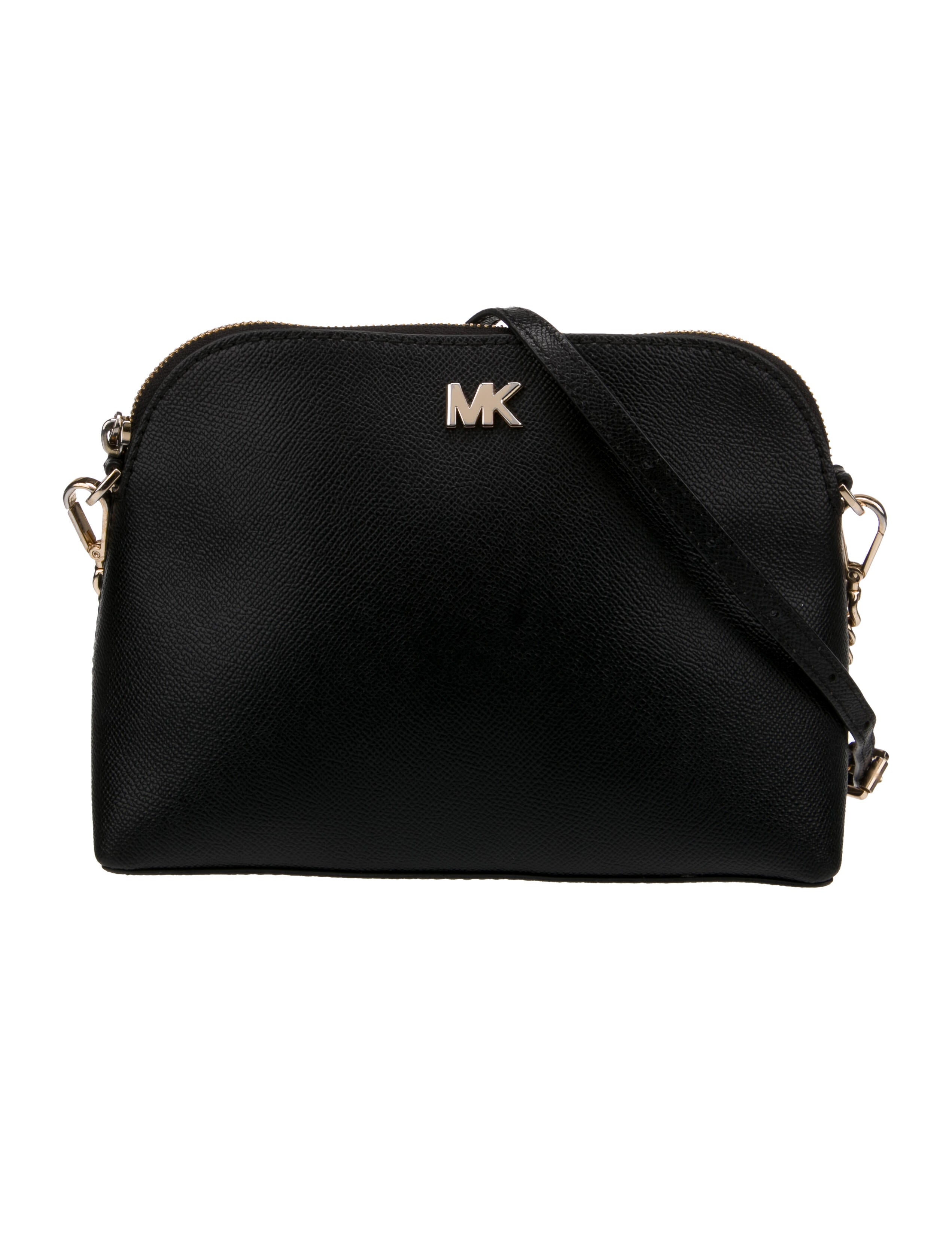 Michael Kors Leather ChainLink Crossbody Bag Black Crossbody Bags