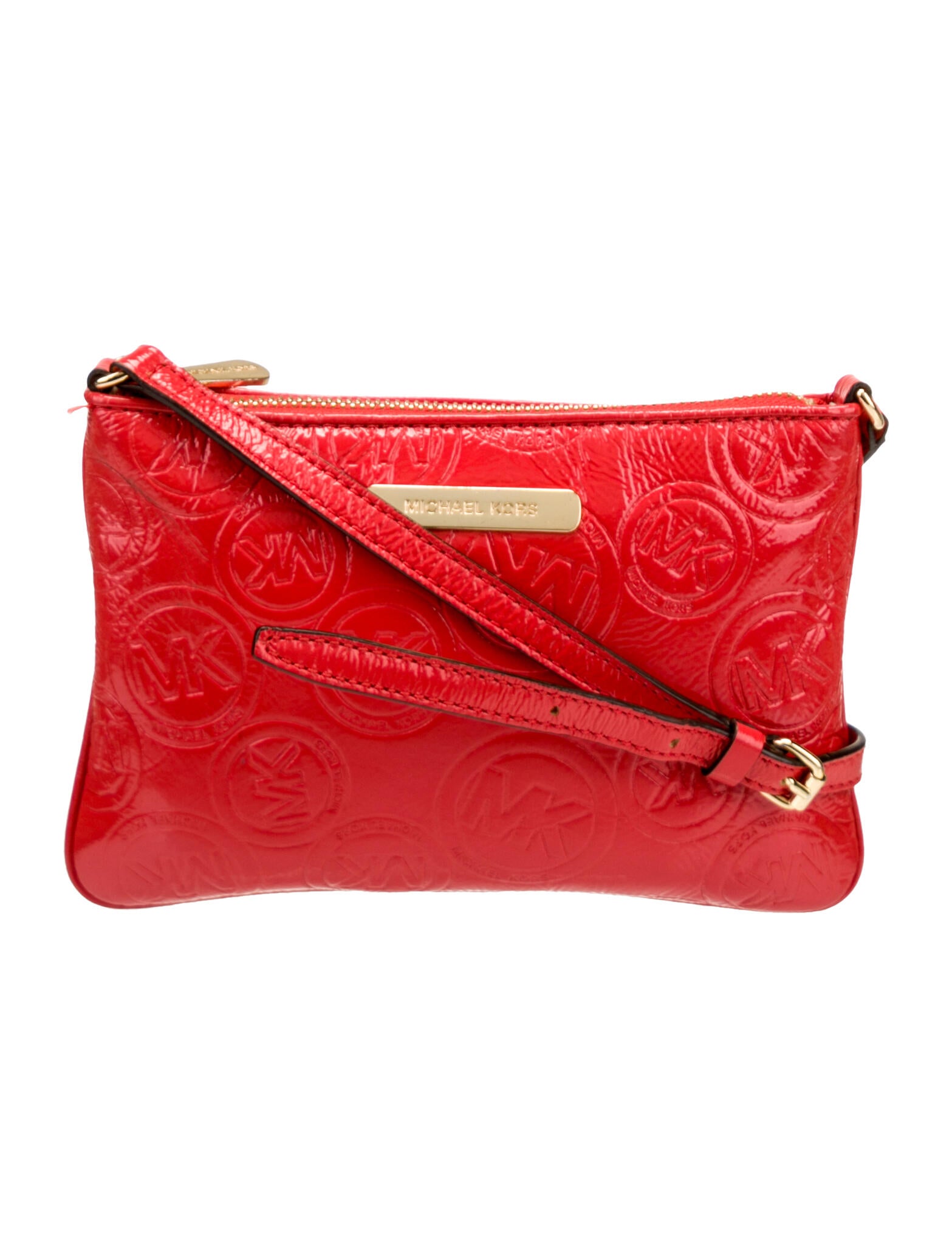 Michael Kors Patent Leather Crossbody Bag Red Crossbody Bags