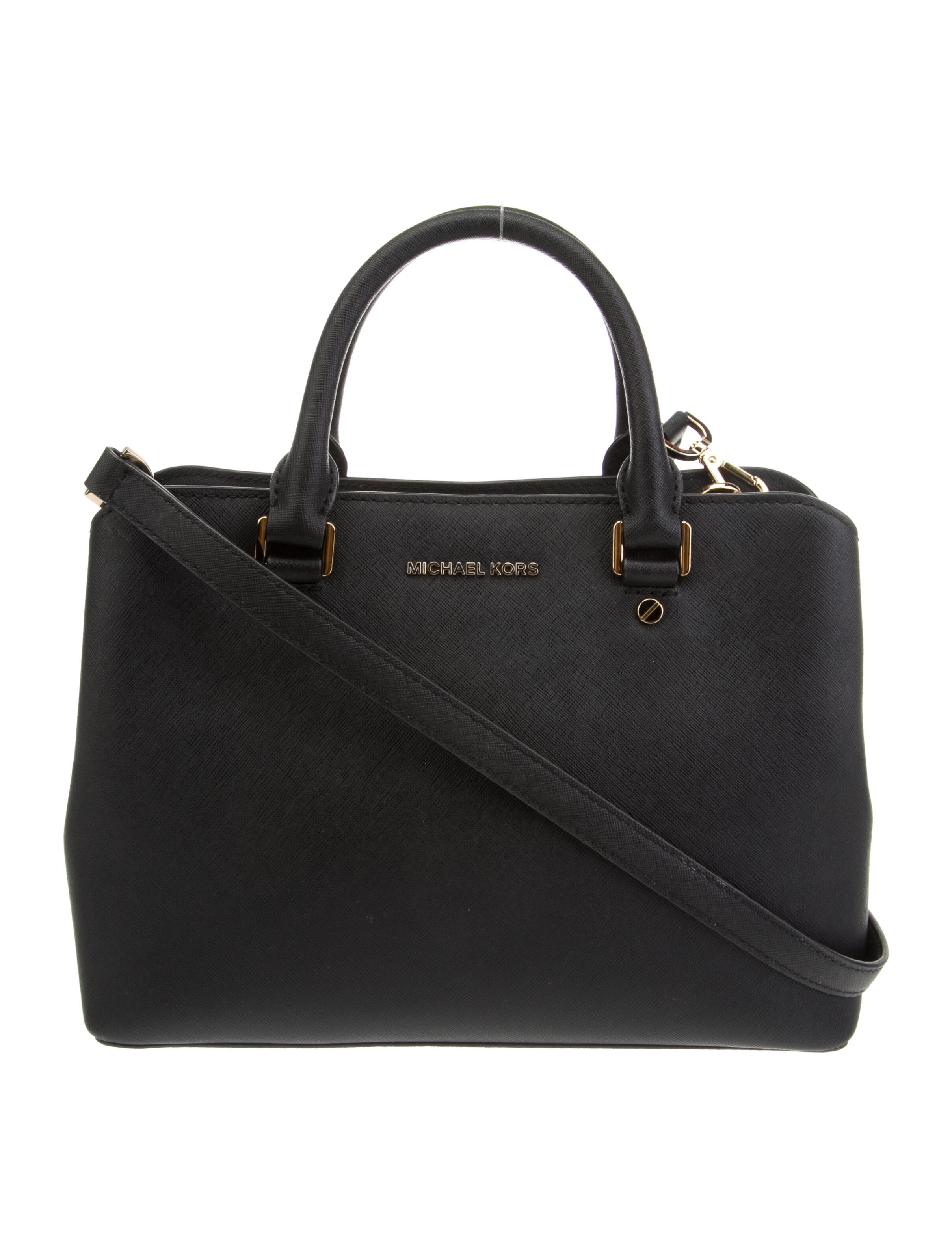 Michael Michael Kors Small Leather Handle Bag Black Handle Bags