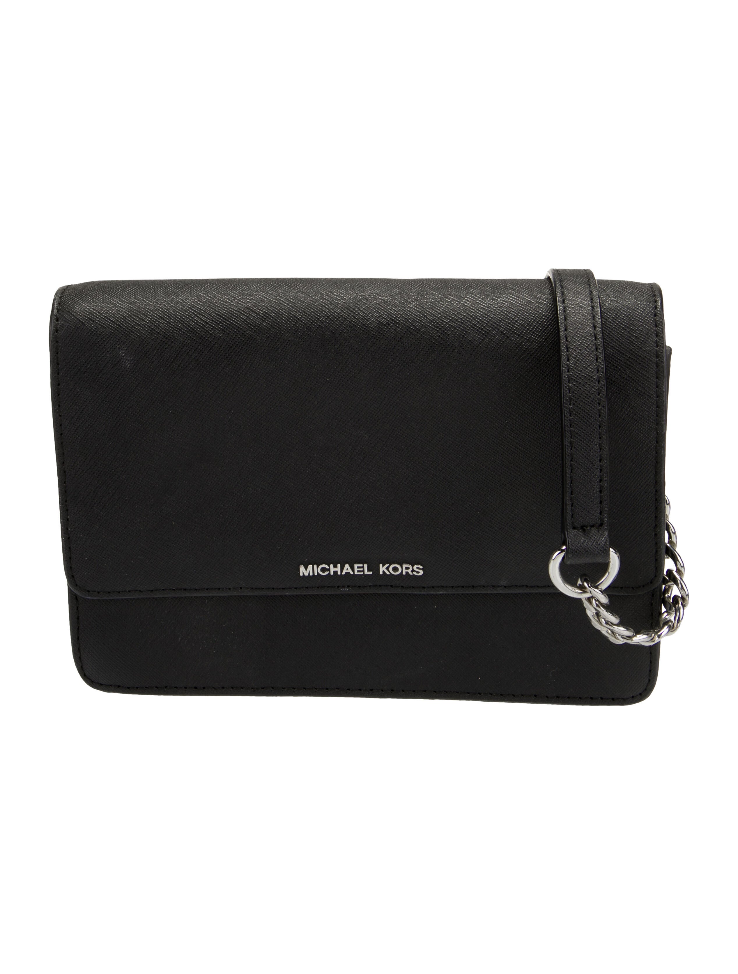 Michael Kors Chain-Link Saffiano Leather Crossbody Bag - Black Crossbody  Bags, Handbags - MIC239134 | The RealReal