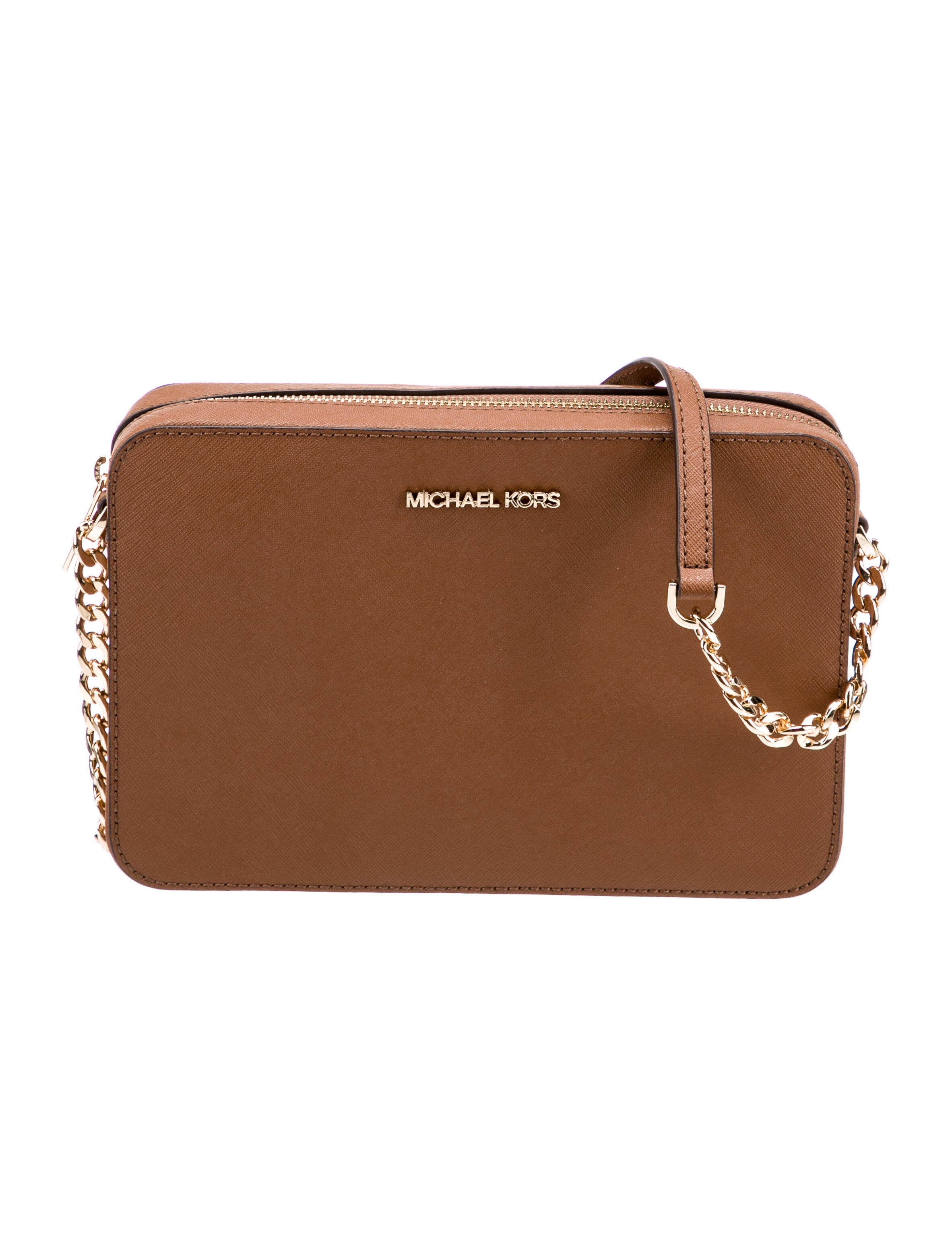 Michael Kors Saffiano Leather Crossbody Bag w/Tags Brown Crossbody