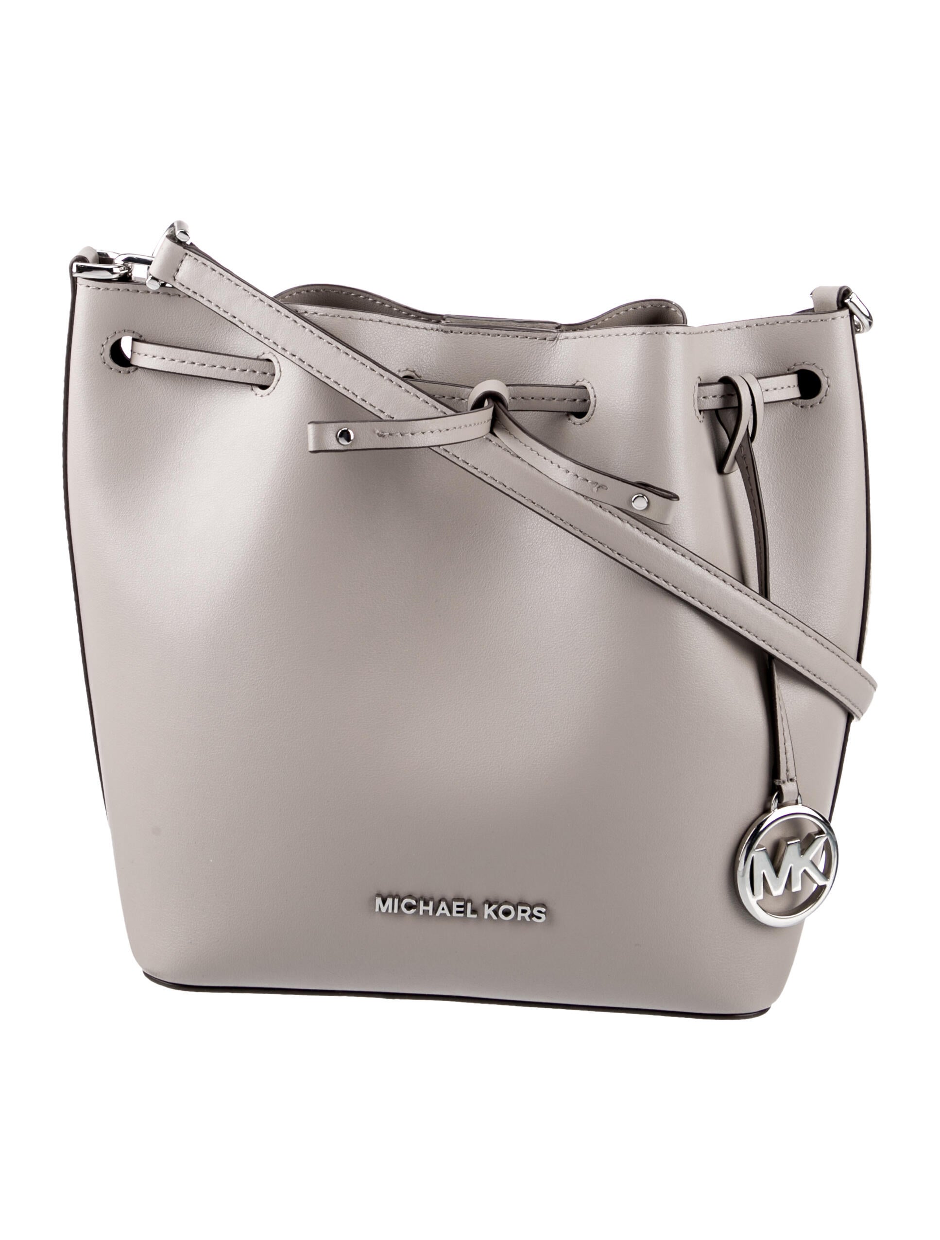 Michael Kors Leather Bucket Bag Grey Bucket Bags, Handbags
