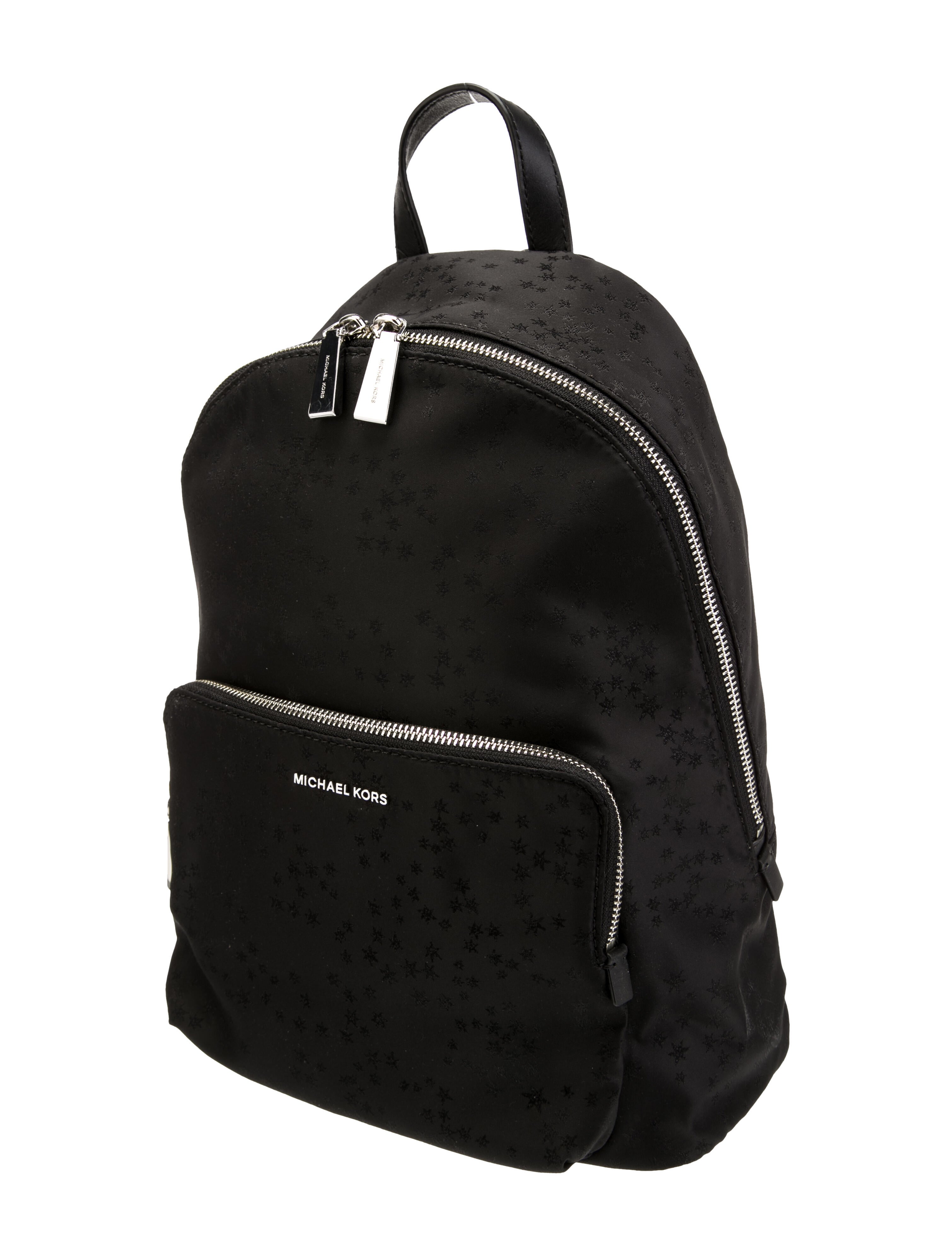 Michael Kors Nylon Star Print Backpack - Black Backpacks  display picture 1