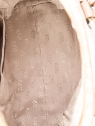 Michael Kors Leather Trim Coated Canvas Handle Bag