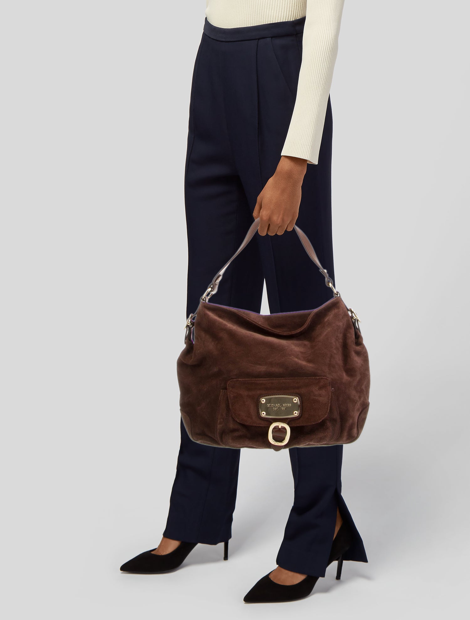 Michael Michael Kors Suede Hobo Bag