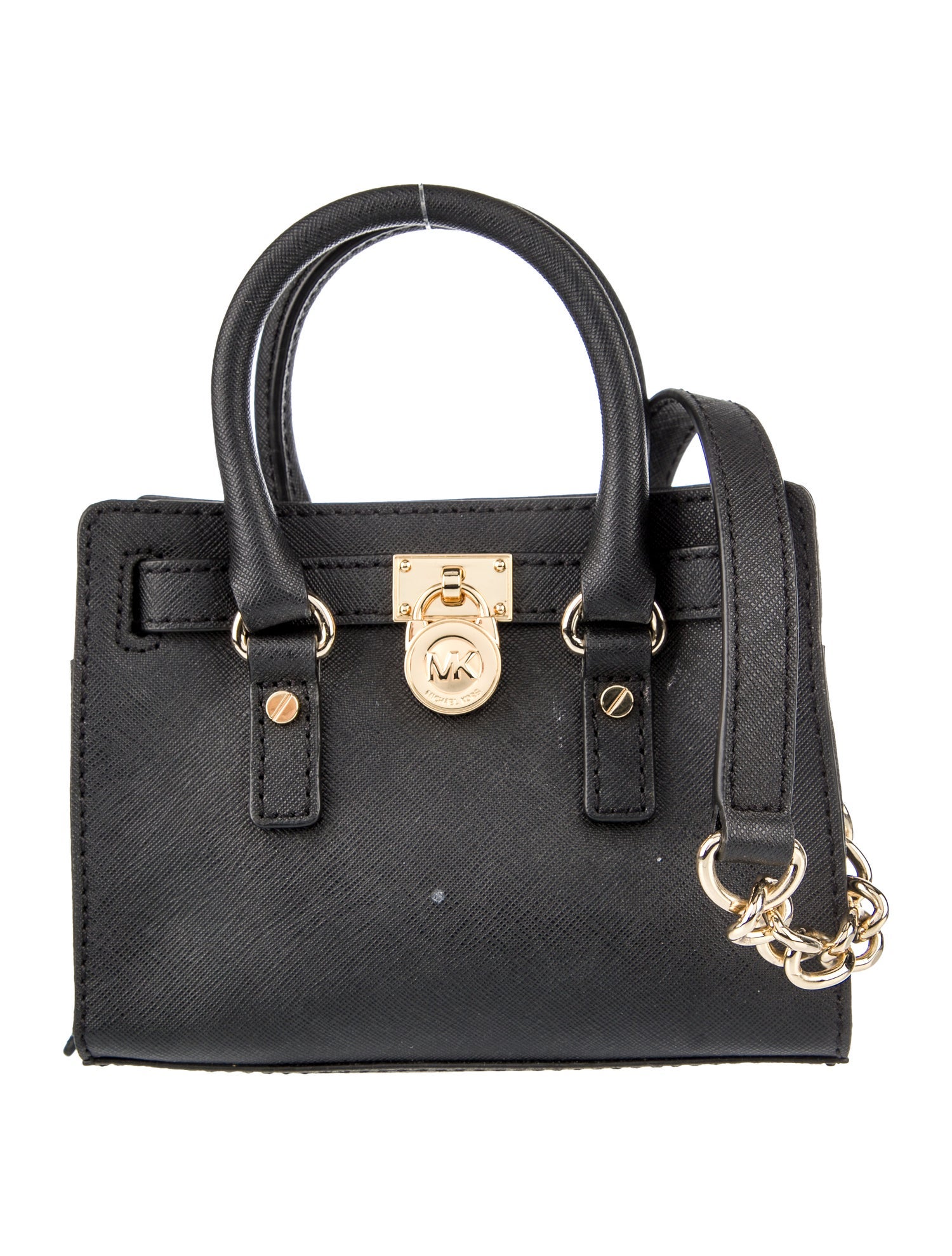 Michael Michael Kors Leather ChainLink Crossbody Bag Black Crossbody