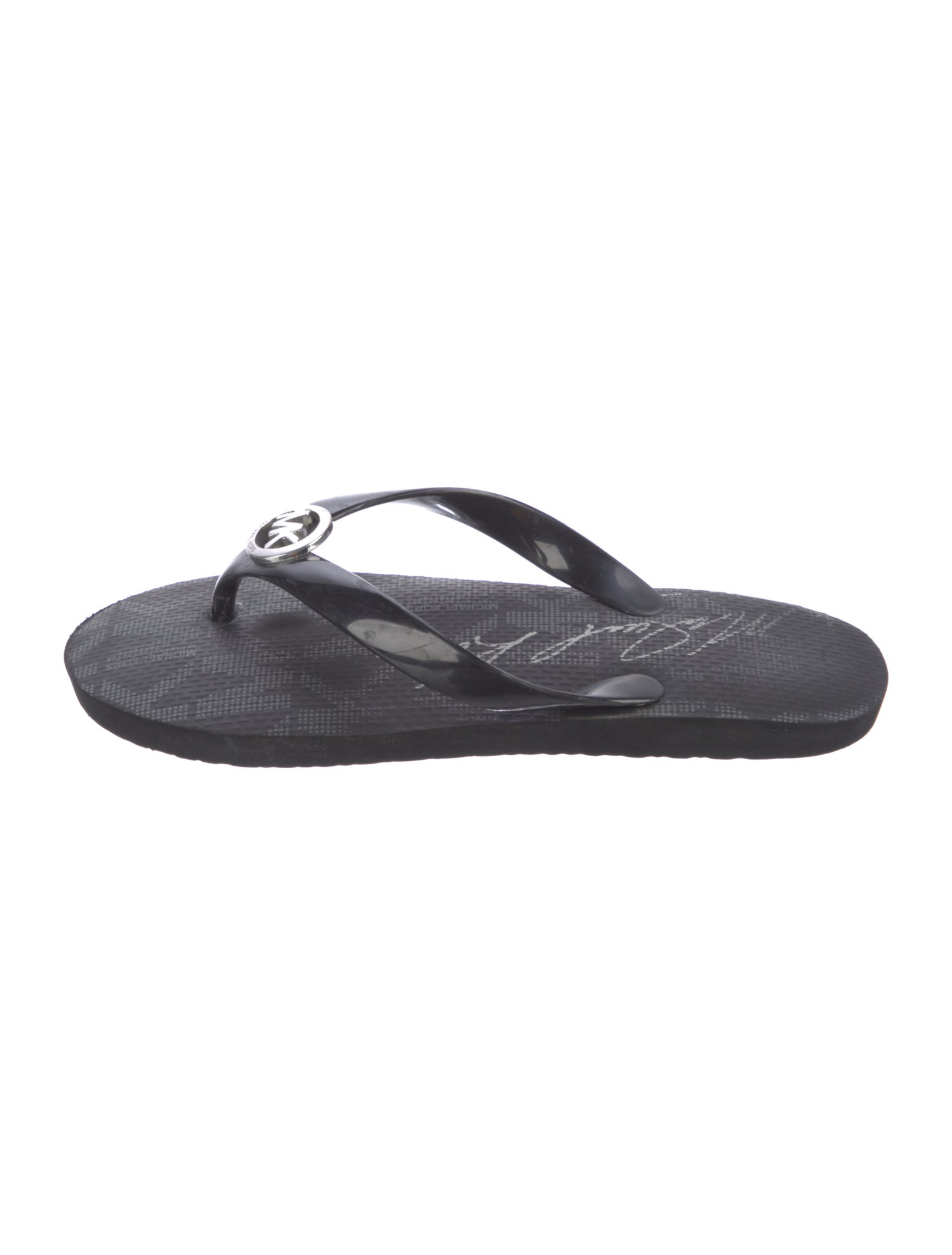 Michael Kors Rubber Flip Flops - Black Sandals, Shoes - MIC250686 | The  RealReal