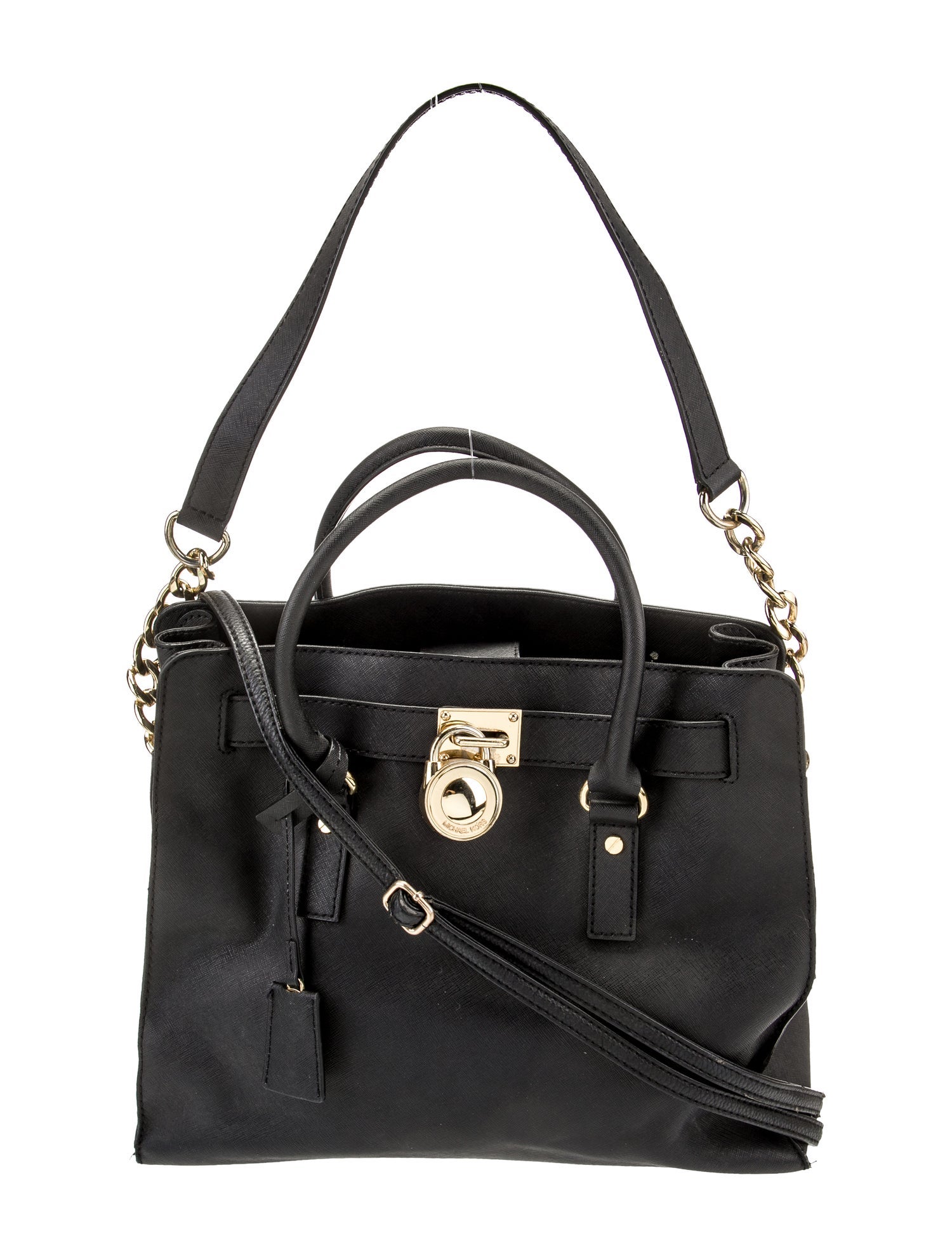 Michael Kors Saffiano Leather Shoulder Bag Black Shoulder Bags