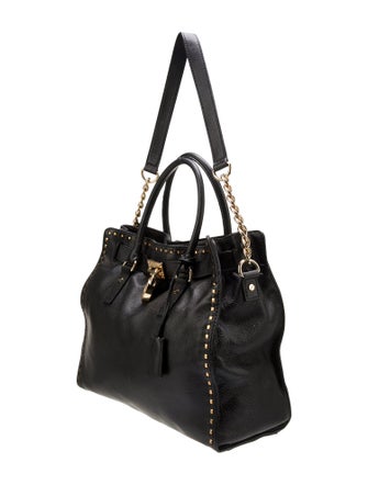 Michael Kors Chain-Link Leather Tote Bag