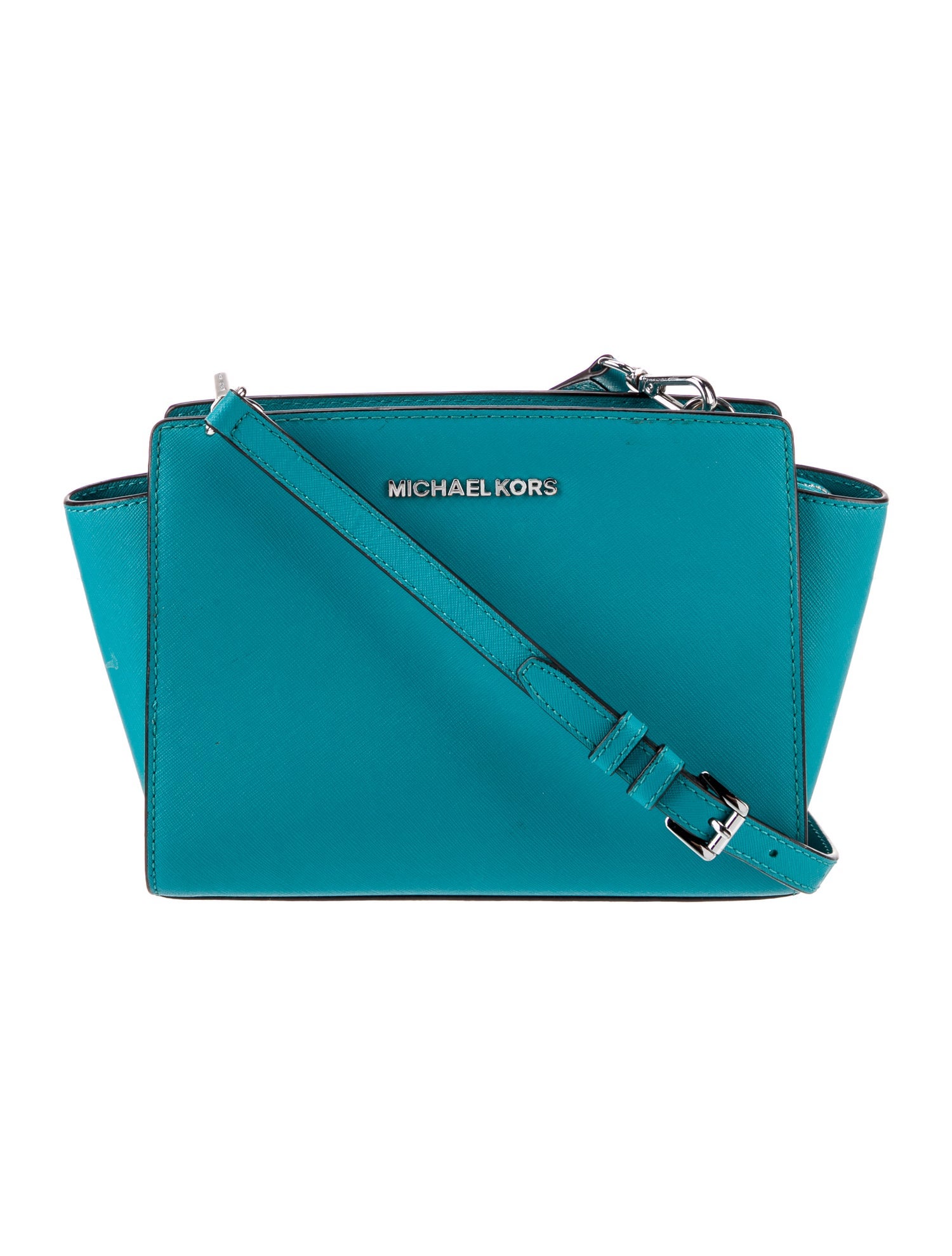 Michael Kors Leather Crossbody Bag Blue Crossbody Bags, Handbags