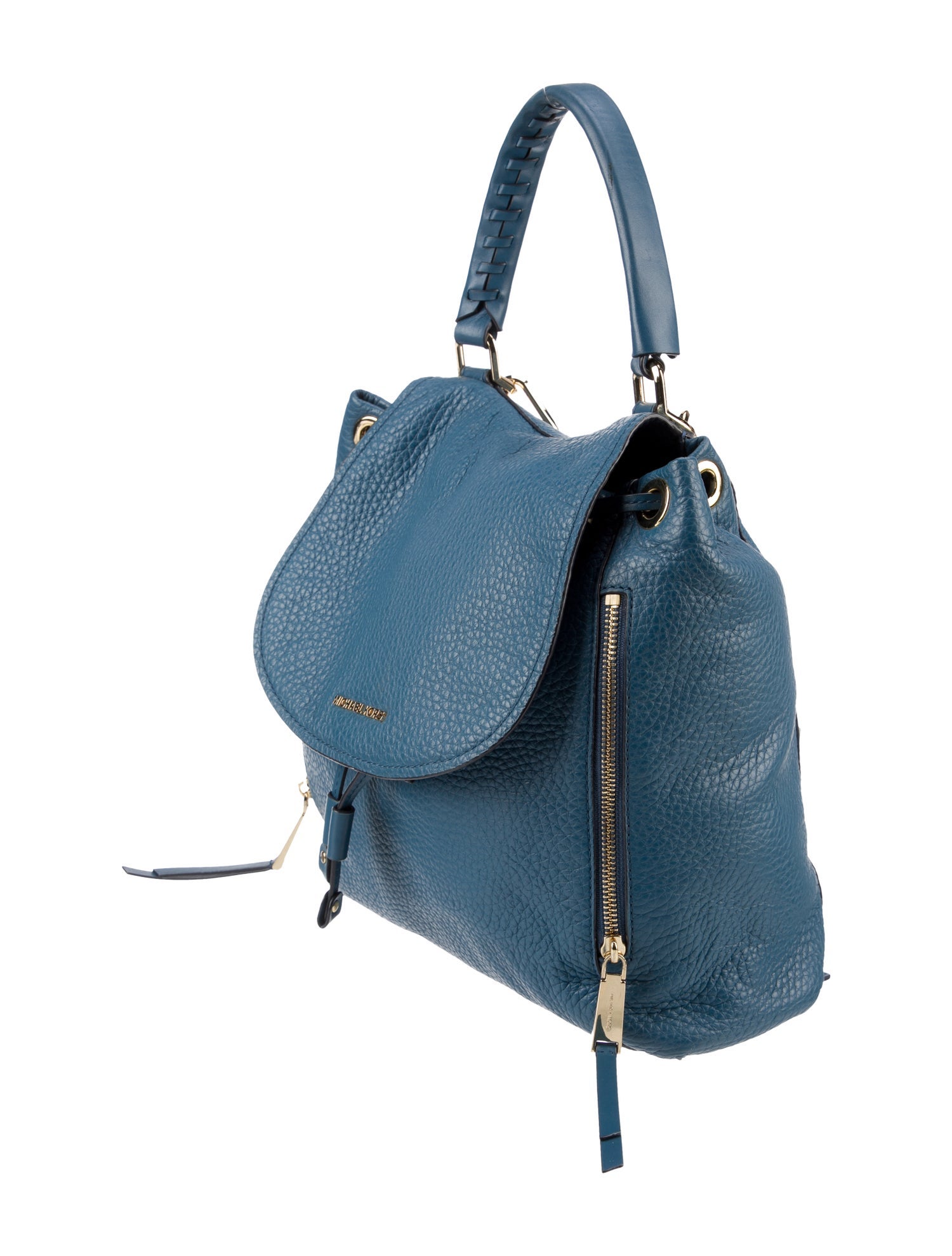 Michael Kors Viv Blue Pebbled Leather Backpack Leather backpack Michael Kors Blue in Leather - 41486972 main image 3