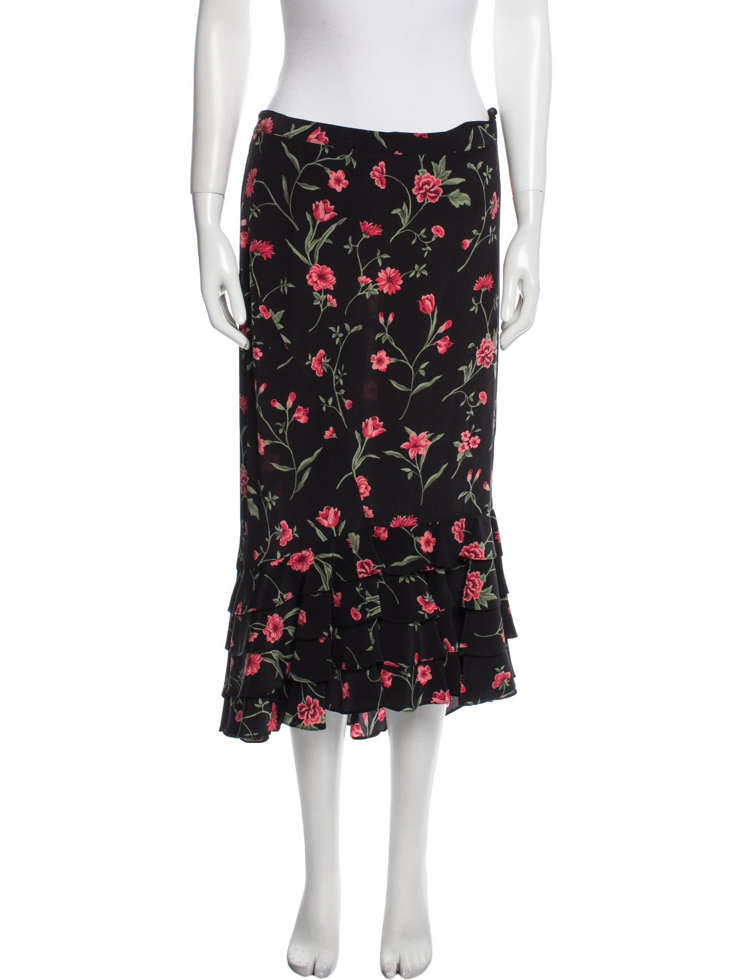 Michael Kors Silk Midi Length Skirt