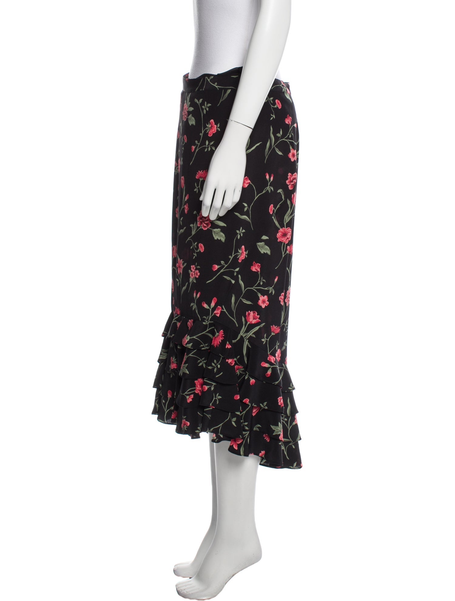 Michael Kors Silk Midi Length Skirt