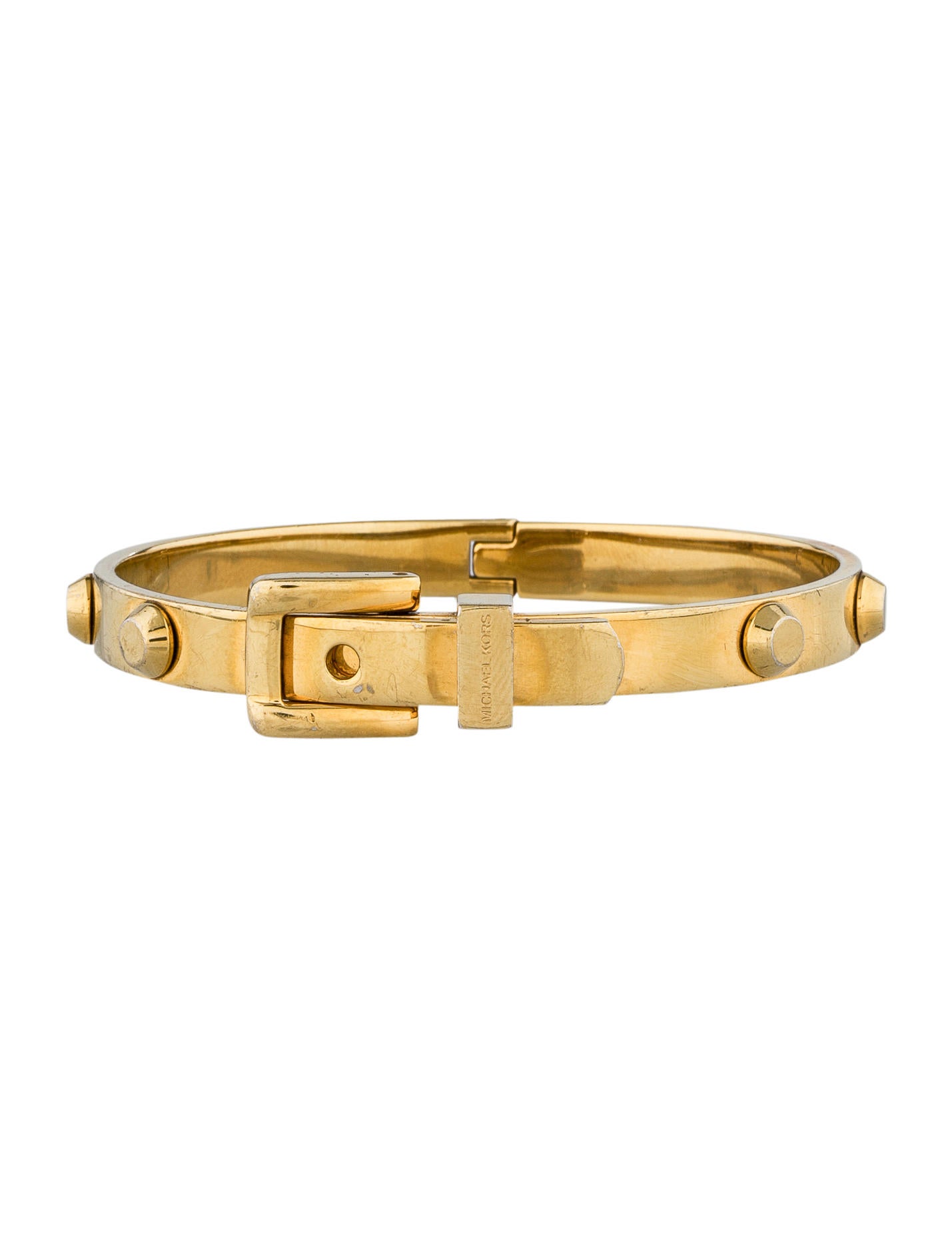 Michael Kors Hinged Buckle Bracelet Gold MIC25762 The RealReal