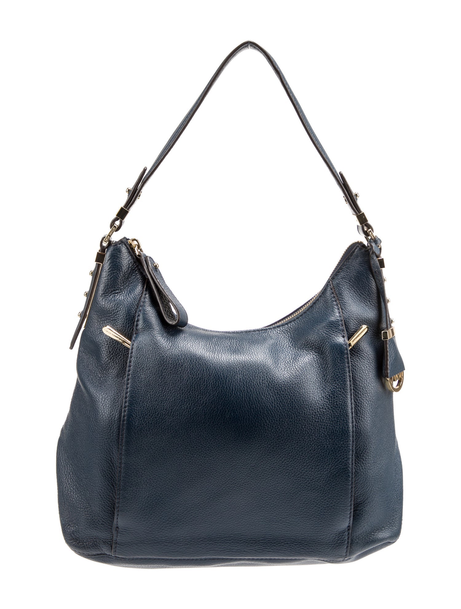 Michael Kors Gray Calf Leather Bos Taurus Shoulder Bag