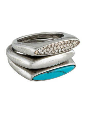 Michael Kors Crystal Stacking Rings Set of 3