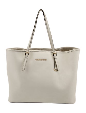 Michael Kors Saffiano Leather Trim Totes Bag