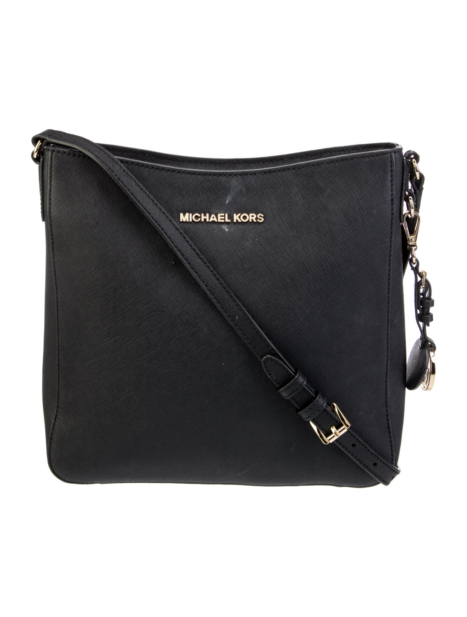 Michael Michael Kors Saffiano Leather Crossbody Bag Black Crossbody Bags, Handbags MIC263190