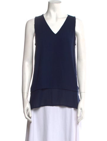 Michael Kors Tops V-Neck Sleeveless Top S