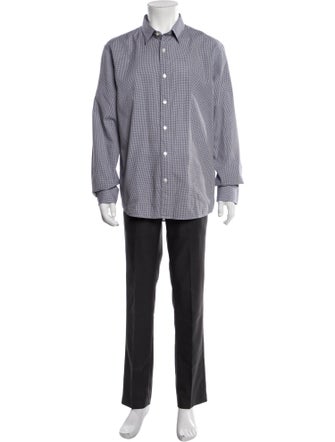 Michael Kors Plaid Print Long Sleeve Dress Shirt