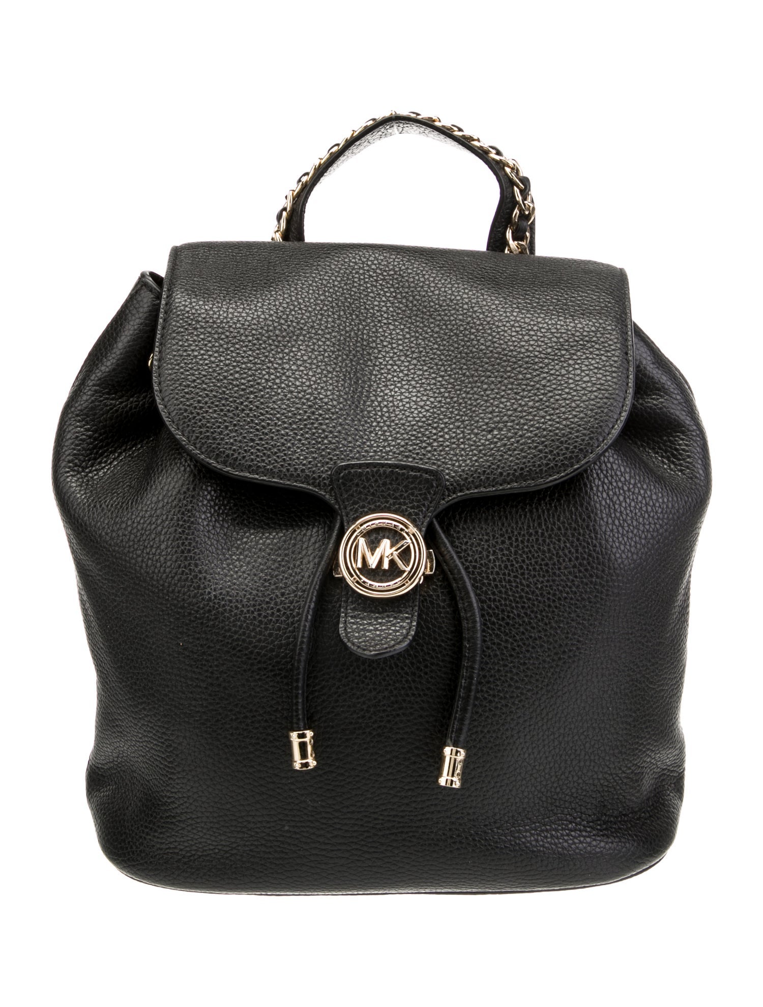 Michael Kors Chain-Link Leather Backpack - Black Backpacks, Handbags ...