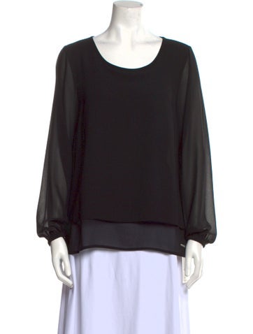 Michael Kors Tops Scoop Neck Long Sleeve Sweatshirt M