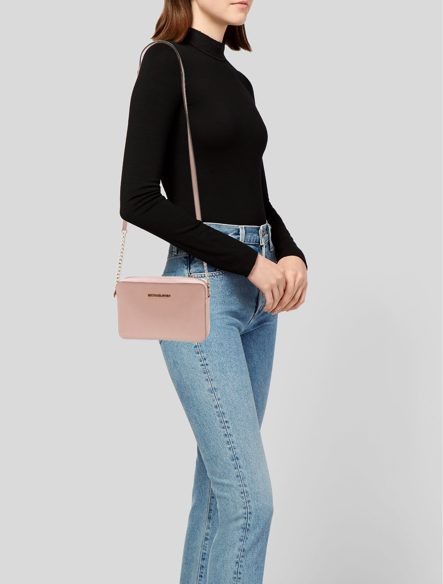 Kenzo Leather Chain-Link Crossbody Bag - Blue Crossbody Bags 