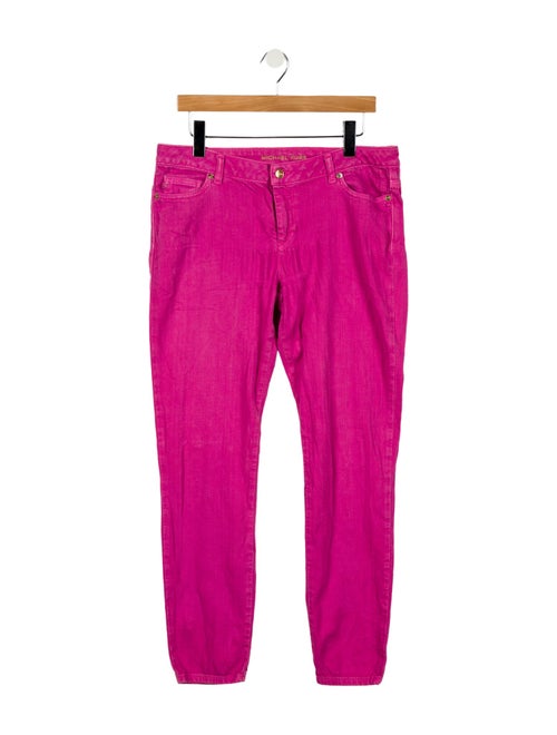 Michael Kors Mid-Rise Straight Leg Jeans