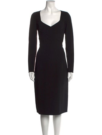 Michael Kors V-Neck Midi Length Dress