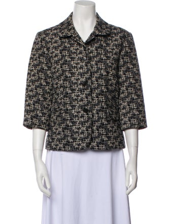 Michael Kors Virgin Wool Printed Blazer