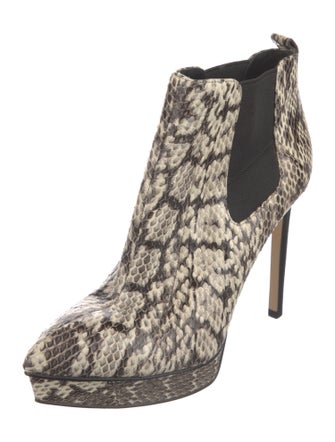 Michael Kors Snakeskin Animal Print Chelsea Boots