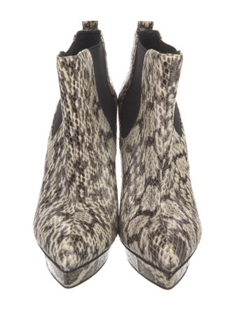 Michael Kors Snakeskin Animal Print Chelsea Boots