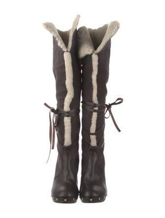 Michael Kors Suede Slouch Boots