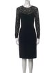 Michael Kors Virgin Wool Midi Length Dress