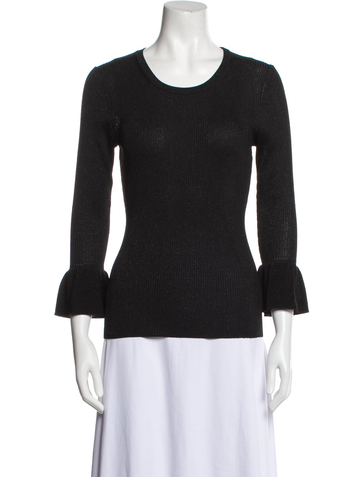 Michael Kors Scoop Neck Three-Quarter Sleeve Top