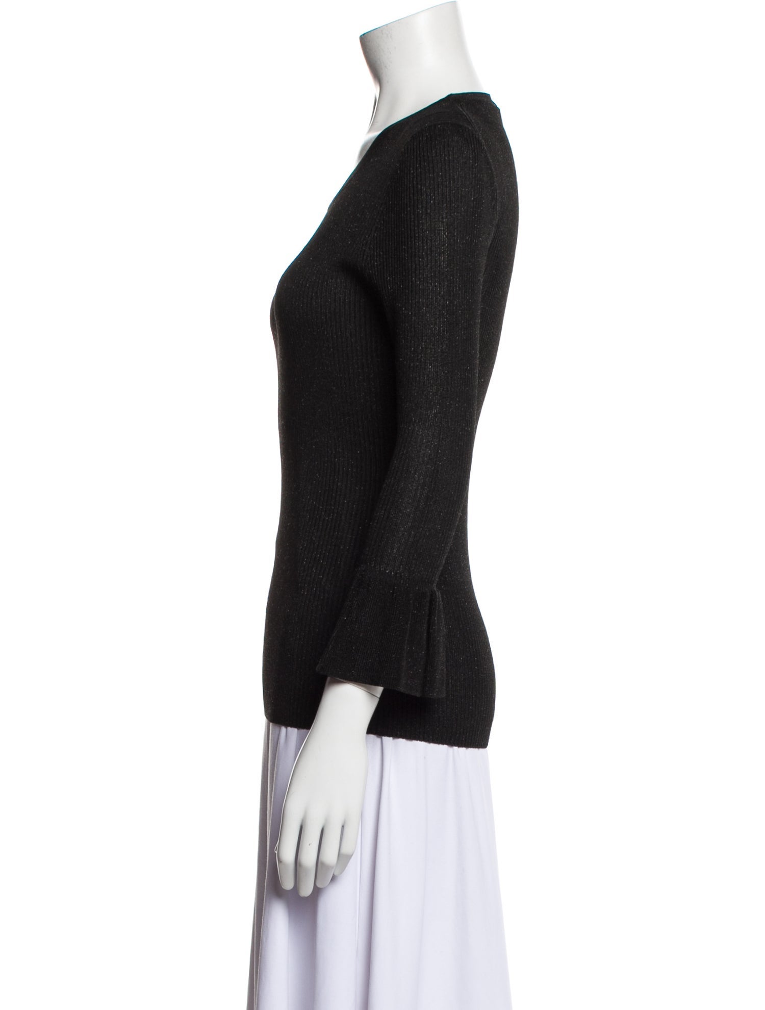 Michael Kors Scoop Neck Three-Quarter Sleeve Top